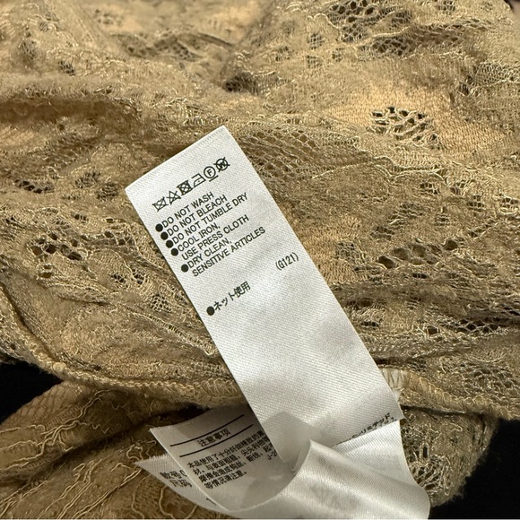 Moussy Tan Sheer Floral Lace Shirt Dress Cardigan Duster Size Free-One Size Boho - Picture 6 of 9